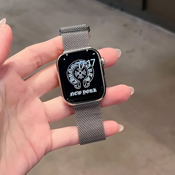 Apple Watch Band Adjustable Milanese Stylish Strap Silver Stainless Band - Picture 1 of 8